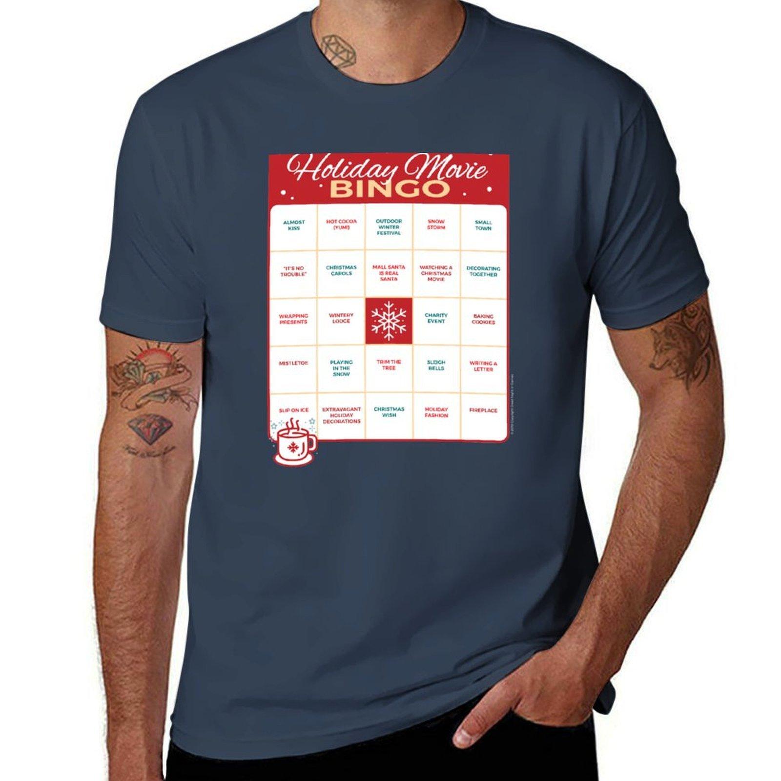 Holiday Movie Bingo T-Shirt man t shirts for men man t shirts cotton T-Shirt S