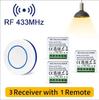 Interrupteur Intelligent 16A Contrôleur Relais RF 433MHz Télécommande Sans Fil Mini Bouton Rond Interrupteur Mural à Panneau pour Appareils DIY Maison Intelligente