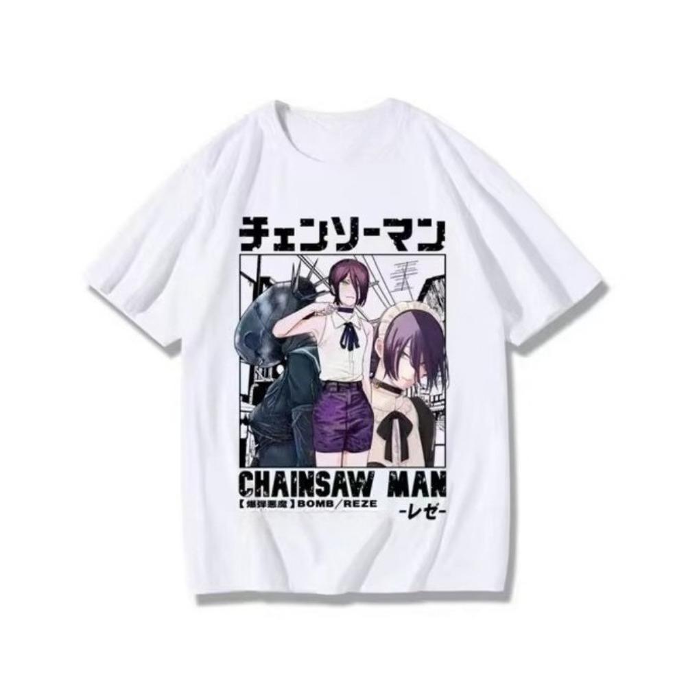 

Футболка с коротким рукавом и принтом в стиле аниме, ретро, повседневная, свободная, уличная одежда, топ для мальчиков и девочек 140