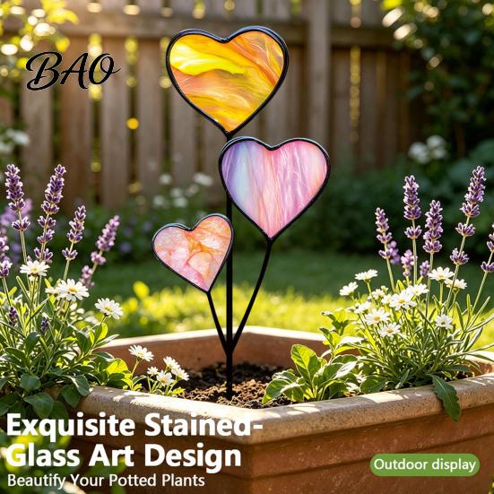 Colorful Yard Stakes Planter Insert Stake, Double-Sided, Flower Pot Decor Metal Garden Decorative Insect Animal Stake for Plant Pots Bed Decoration