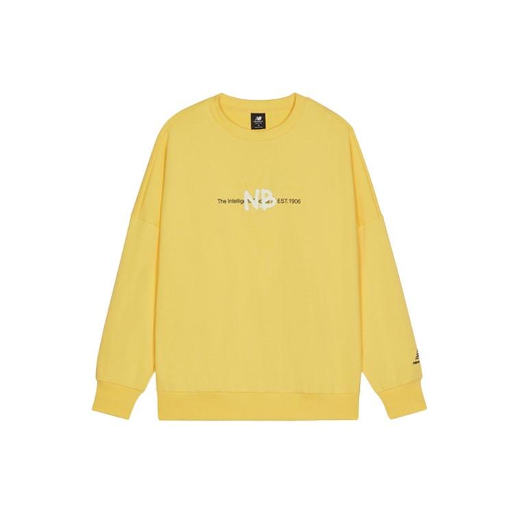 New Balance Men s New Balance Logo Printing Knit Sports Round Neck Pullover Yellow AMT13365-LHZ XL