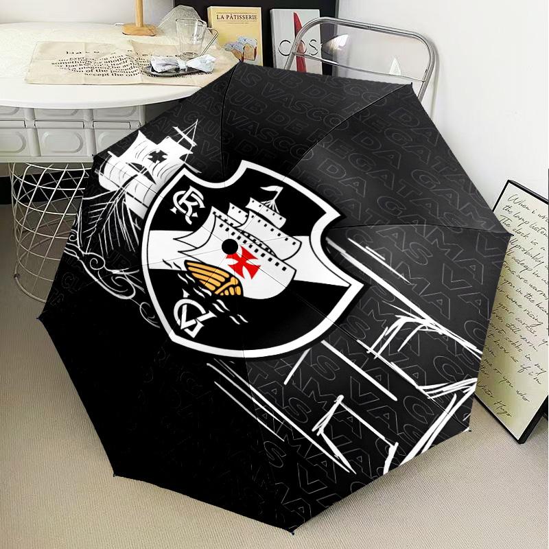 1PC CR Vasco Da Gama Printed Umbrella Folding Umbrella, Automatic Umbrella 8-Frame for Travel, Camping Fan Gifts Christmas Gifts