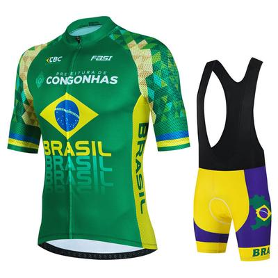 2026 Brasil Team Estate Squadra Ciclismo Maglia Set Abbigliamento Ciclismo Vestiti Bici MTB Uniforme Maillot Ropa Ciclismo Tuta Bicicletta Uomo