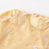 French Romantic Gentle Temperament Yellow Floral Dress Women's Summer Vacation Style Waist Thin Lace Long Skirt