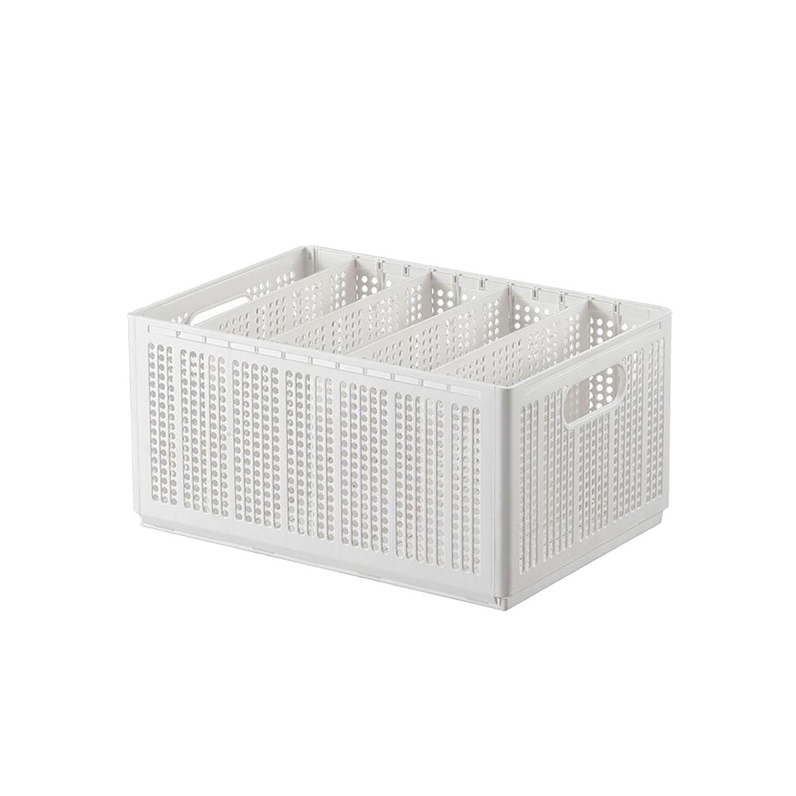 

Closet Foldable Pants Storage Box Pure White Adjustable Dividers Rugged Divided Clothing Storage Boxes for Bedroom Type 1