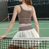 Womens High-Elastic Quick-Dry Tennis Skort Set With Supportive Sports Bra Yoga Fitness Running