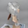 New Lady Winter Warm Real Rabbit Fur Hat Snow Cap Winter Hats For Women Girls Real Fur Knit Skullies Beanies Natural Fluffy Hat