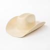 Cappello di paglia con tesa larga e bordo arricciato Cappello di paglia stile cowboy occidentale per uomo e donna protezione solare estiva da spiaggia cowboy