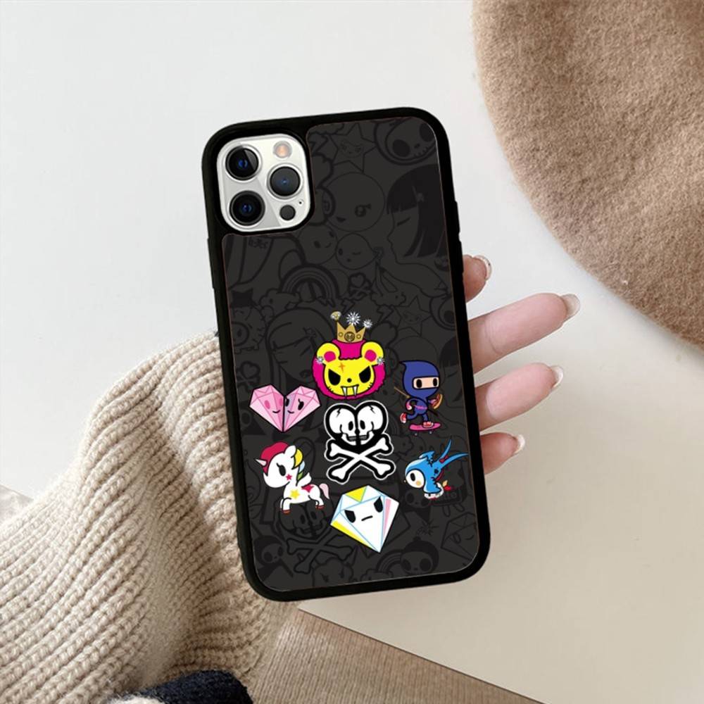 Japan Tokidoki PC+TPU Phone Case For IPhone 17 16 15 14 13 12 11 Pro Max Plus Kawaii Cartoon Cover