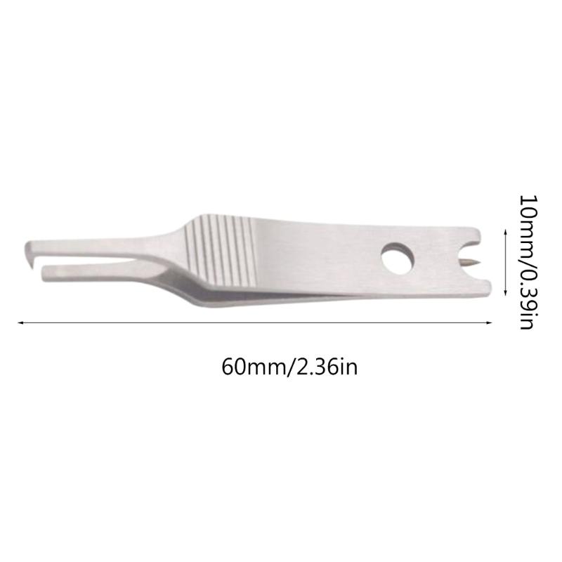 Stainless Steel Fishing Line Tweezers Cutter Lures Rings Loop Opener Quick Split Rings Opener Mini Size Fishing Pliers