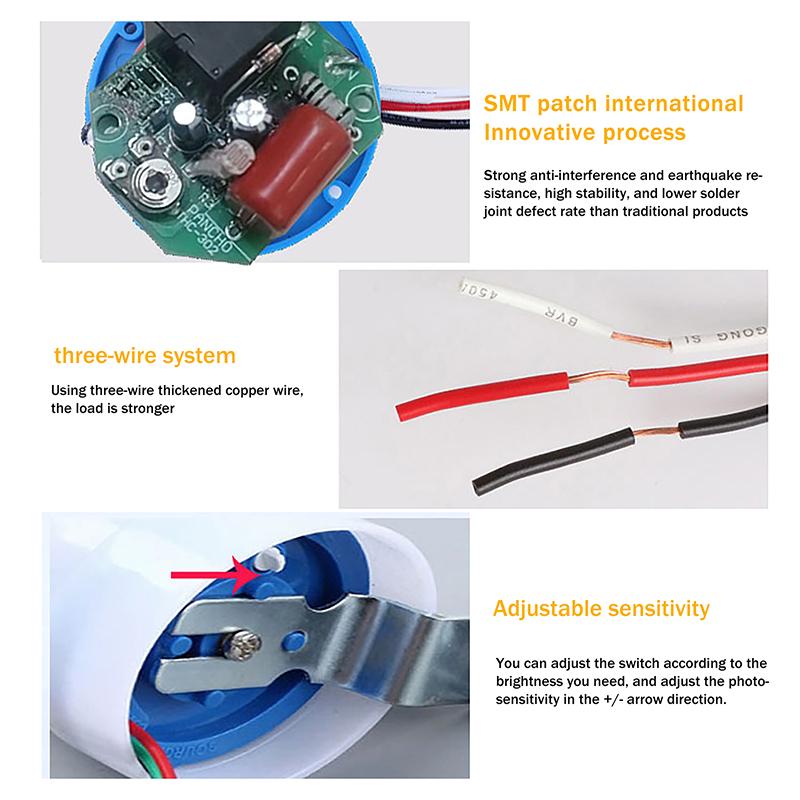 Ac 220V 10A As-22 Automatic On Off Adjustable Street Light Photoswitch Photocell Sensor Switch Photo Control Sensor Switch