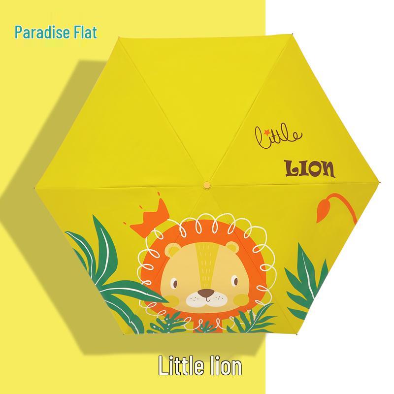 Children's Cartoon Folding Umbrella - Lightweight, Sun Protection, Dual-Use for Rain or Shine, Ideal for Elementary Boys and Girls