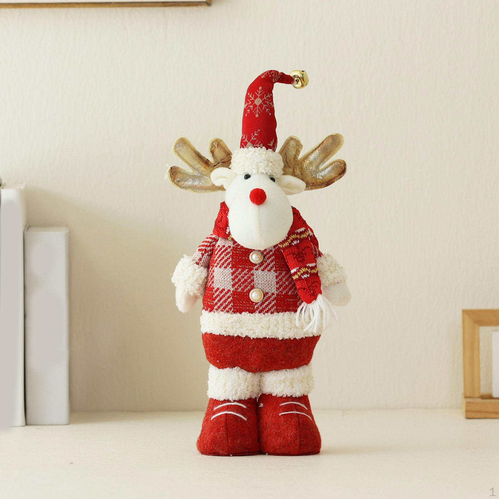 

Рождественская плюшевая кукла 7,8x17,7 дюймов, рождественское украшение для камина, двери, окна, стены Reindeer