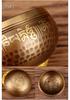 Nepal Bronze Six-Syllable Mantra Tibetan Singing Bowl for Meditation and Incense, Buddha Sound and Chime Bowl.
