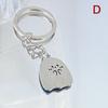 Stickman Comparing Heart With Middle Finger Keychain Zinc Alloy Key Ring Student Bag Car Pendant Gift For Family Friends