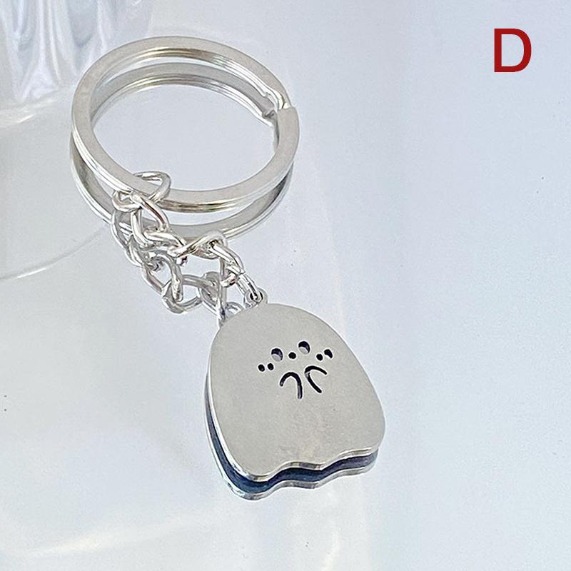 Stickman Comparing Heart With Middle Finger Keychain Zinc Alloy Key Ring Student Bag Car Pendant Gift For Family Friends