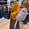 Cute Rat Backpack Plush Toy Grey Brown Mouse Bag Plush Doll Soft Stuffed Animal Toy Birthday Gift Xmas Gift