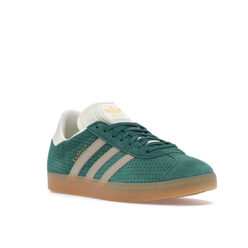 Adidas Gazelle Collegiate Green Beige Herresneakers Wonder-Beige Gull-Metallic IF7154