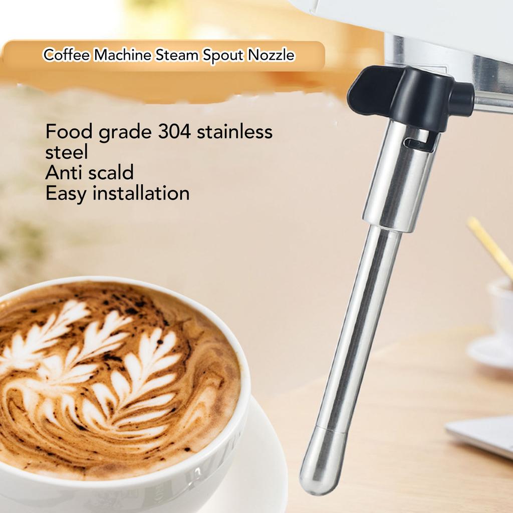 Coffee Machine Steam Wand Stainless Steel Coffee Maker Steam Spout Nozzle Tip Replacement for EC685 Coffee Maker Steam Spout