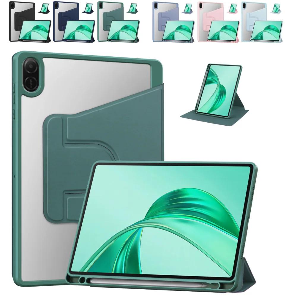Capa para Honor Pad X8a 11" com três dobras, couro sintético, acrílico, capa traseira com suporte para Honor Pad X8a X 8a e porta-lápis