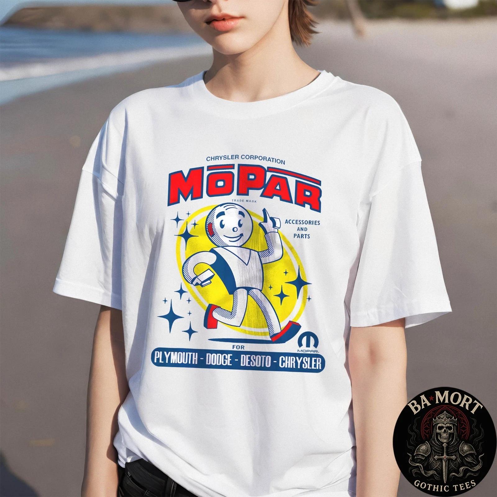Mopar Mascot Officially Licensed 100% Cotton T-shirt Mens Tees Top 4XL