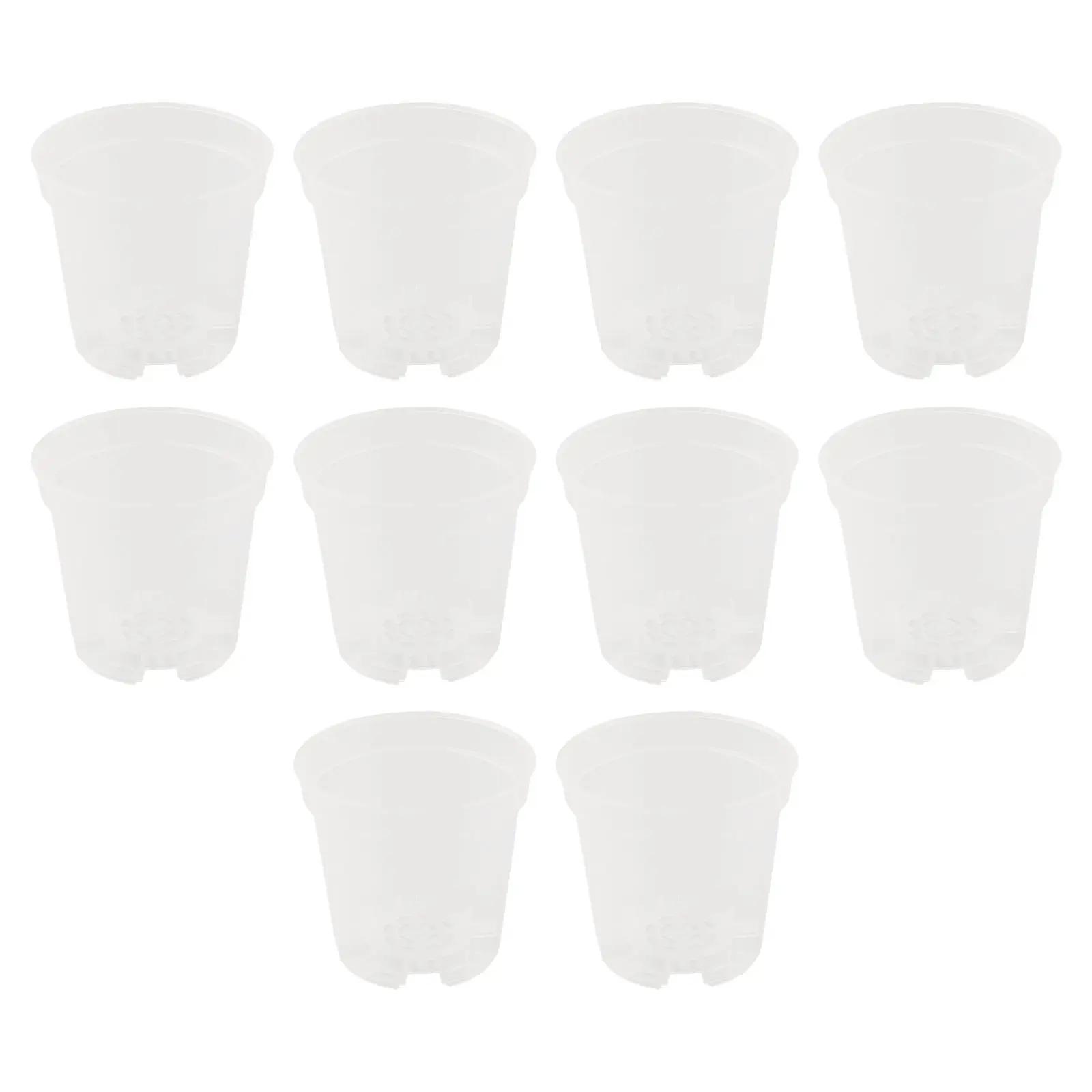 

Clear Nursery Pots 4-inch Breathable Transplant Pots Efficient Drainage Lightweight Build Transparent Design Garden
