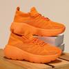 Spring Knit Socks Shoes Men Orange Sneakers Mesh Platform Men's Casual Sneakers Mens Breathable Running Shoes Women Sports Shoes