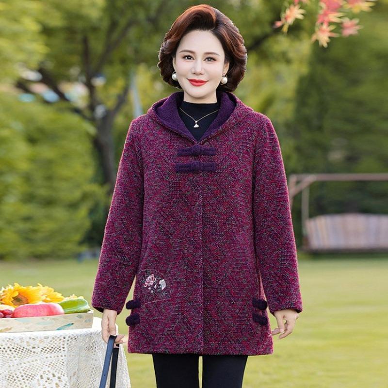 

Зимняя куртка из норкового флиса, флисовая утолщенная средней длины с капюшоном, теплая шерстяная куртка на хлопковой подкладке 5XL [recommended 150-80kg] бордовый