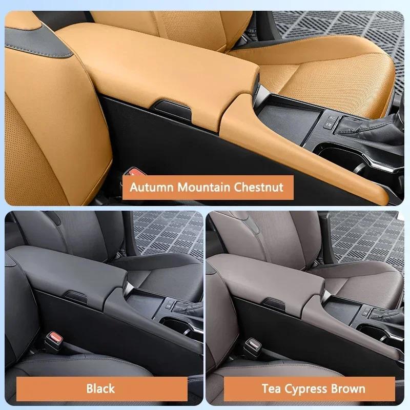 For Lexus ES 2018-2024 Car Armrest Box Cover Panel NAPPA Leather Central Console Small Armrest Cover Interior Accessories