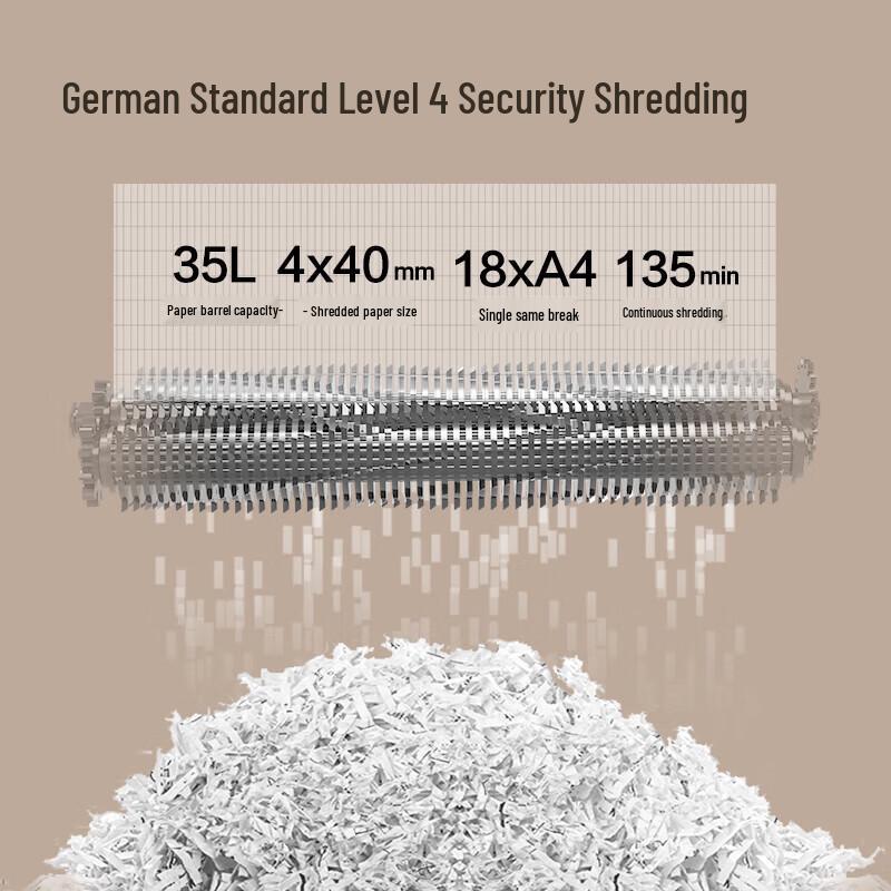 Deli T604 4-Level Security Commercial Shredder CN plug (adapter included)