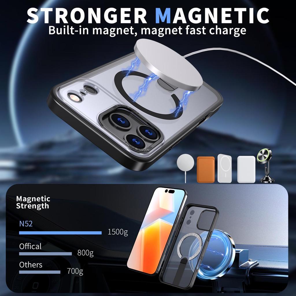 iPhone 17 Pro Max Starlight MagSafe Case with Magnetic Stand, Drop-proof