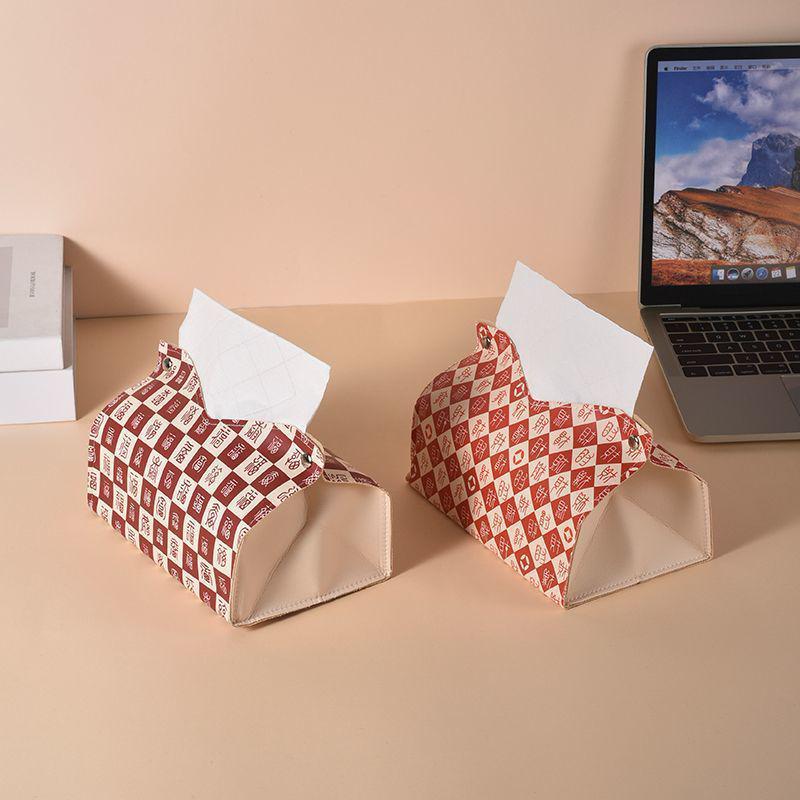 New Year Festive Tide Pull-out Tissue Box: Creative, Multi-functional, Waterproof Storage for Car