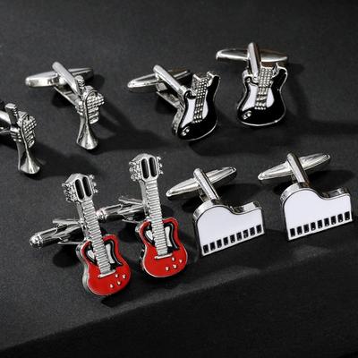 Piano Music Note Sleeve Button Drum Music Instrument Series Cufflinks Guitar Cuff Links  Men