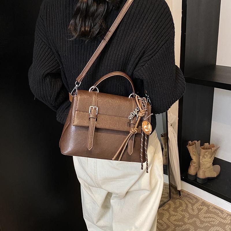 Retro small bag women's versatile new fashion shoulder messenger bag women's casual portable small square bag