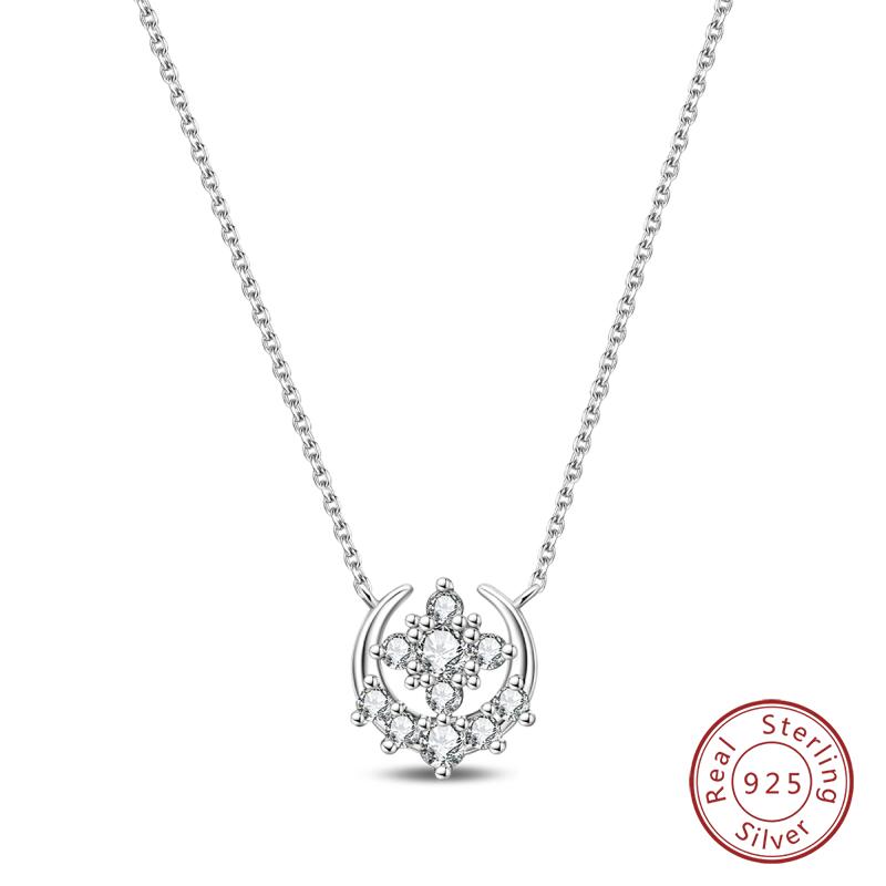 Necklace 925 Silver Cross Moonlight Guardian Dreamcatcher Necklace For Women Fashion Birthday Anniversary Jewelry Gifts