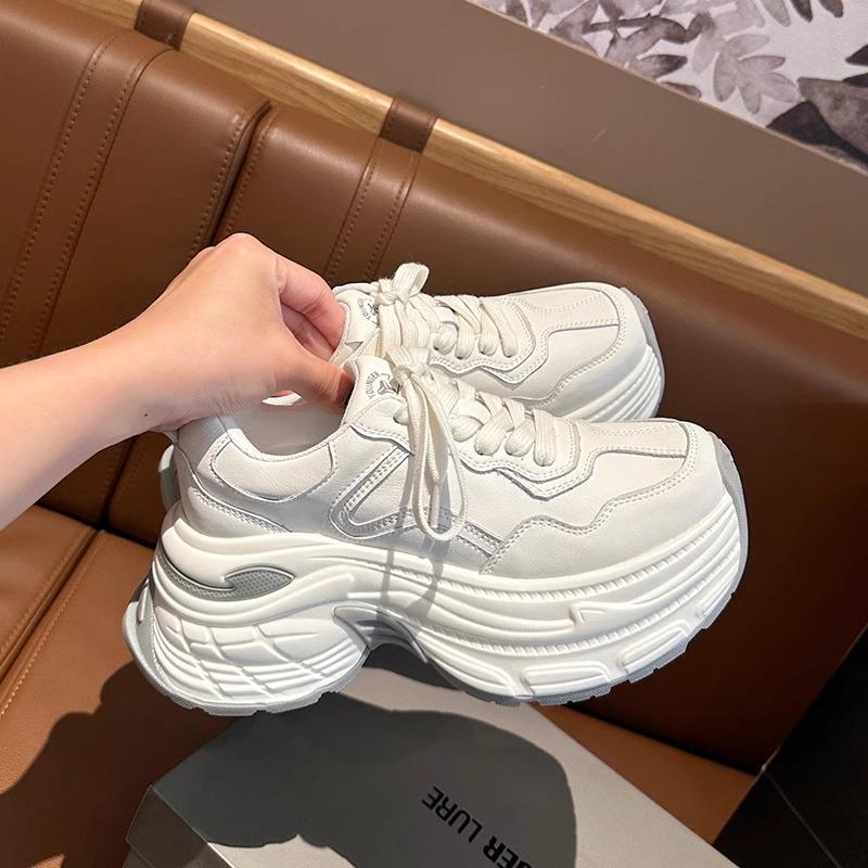 Thick-soled heightening women's spring new style versatile muffin little white shoes sneakers