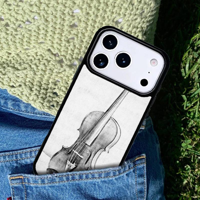 Musical Notes Violin Classical Mobile Phone Case Compatible with IPhone 17 16 15 14 13 12 11Pro Max 17 Air Cover