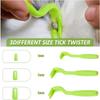 4pcs with Storage Box Flea Tick Tweezers Clip Tick Hooks Pet Cleaning Supplies  Dog Cat