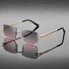 Frame Trimmed Sunglasses Men'S Fashion Ins Style Street Shot Trendy Sunglasses Women'S High Sense