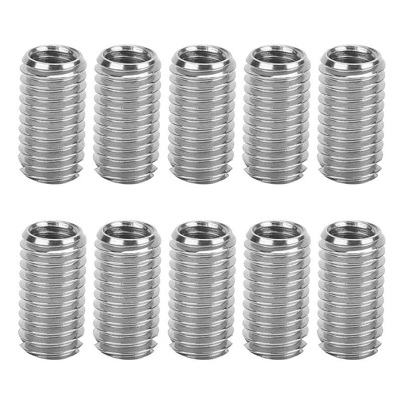 10Pcs 22mm Threaded Insert Reducing Nuts, M16 x 2 Female to M20 x 2.5 Male Repair Insert Nut Thread Nut Conversion Kit Stainless Steel M8x1.25 (15mm)