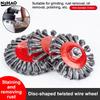 75/100mm M14 Steel Wire Cup Brush Powerful Paint Removal Rotary Tool Twisted Steel Wire Wheel Abrasive For Angle Grinder Debu