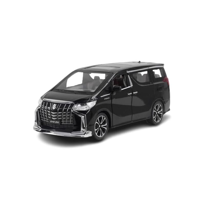 

мини-автомобиль 1/24 toyota Alphard сплав Мини-автомобиль (со звуком и светом, модель с электроприводом) (черный) [продукт]