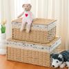 Household Rattan Woven Storage Box For Toys Snacks And Miscellaneous Items Desktop Cosmetic Storage Box