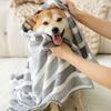 Peignoir pour chien à séchage rapide Serviette de bain ultra-absorbante pour chien Manteau épaissi doux pour chien pour séchage d'animal de compagnie Pour les amoureux des animaux de compagnie Accessoires de bain