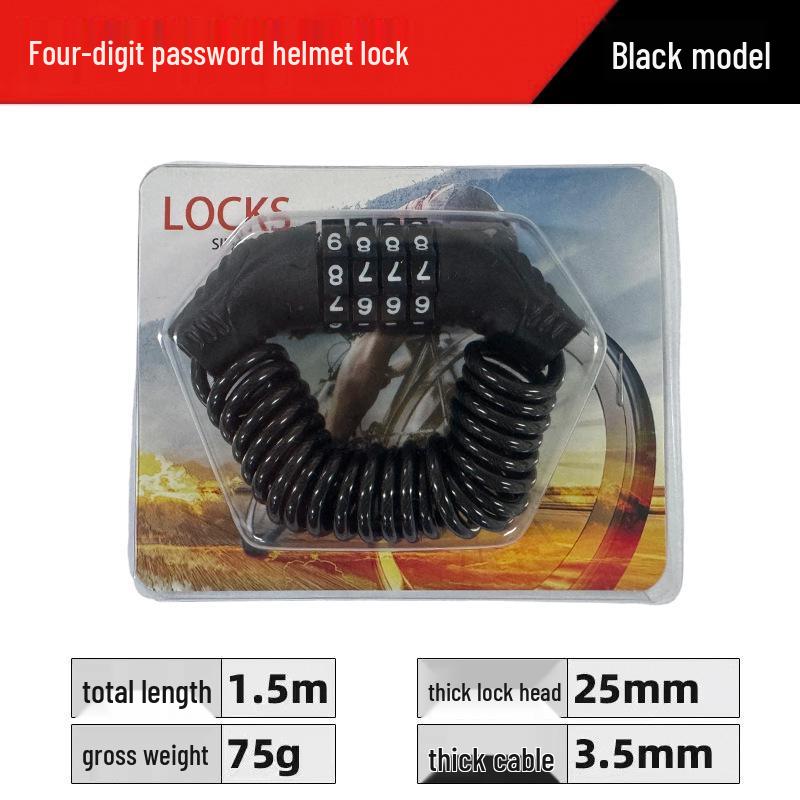 Universal Electric Vehicle Helmet Lock with Key Hook for Motorcycle Safety