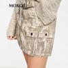 MO&Co. Women's Dual-Tone Camouflage Low-Waist Cotton Short Skirt