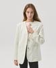 Ahre Rielle Slub Tweed Oversized Jacket_White