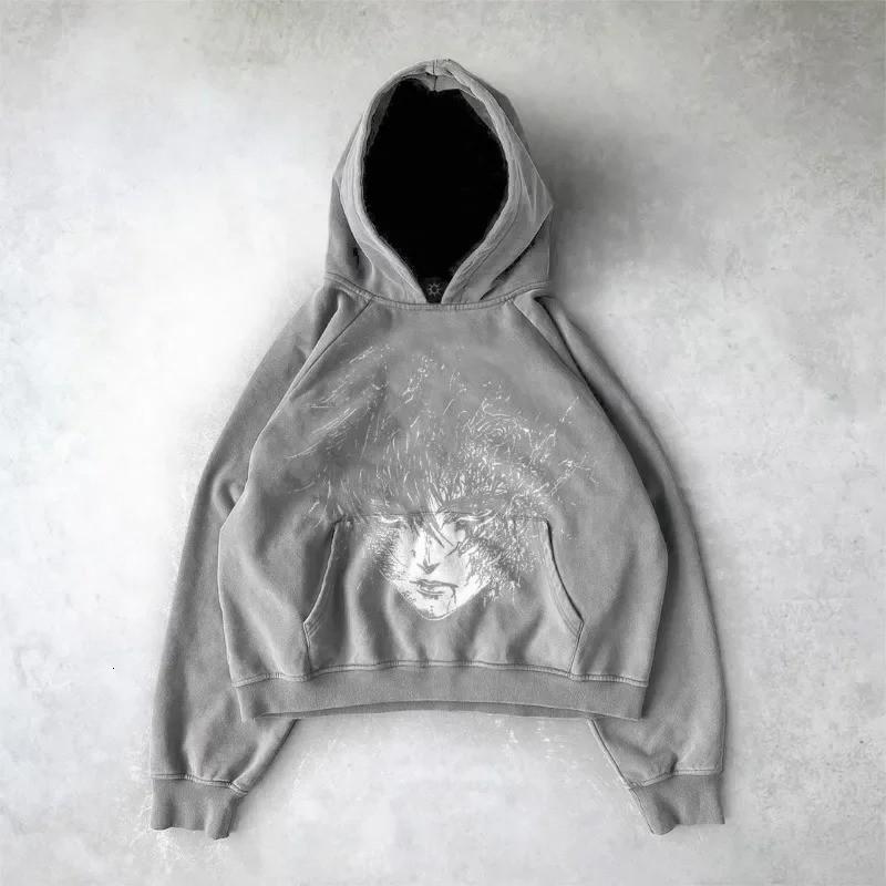 New digital 3D printing zipper Y2K sweater jacket for men and women