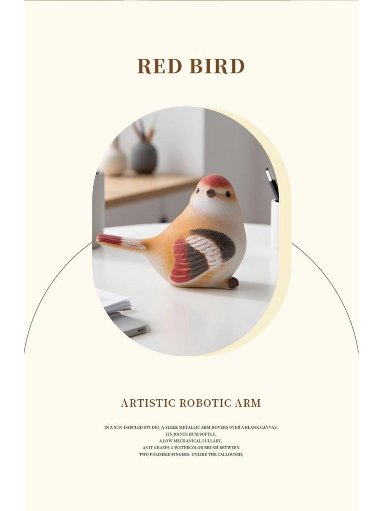 Elegant Enamel Magpie Figurine: High-Quality Small Bird Decoration for the Home