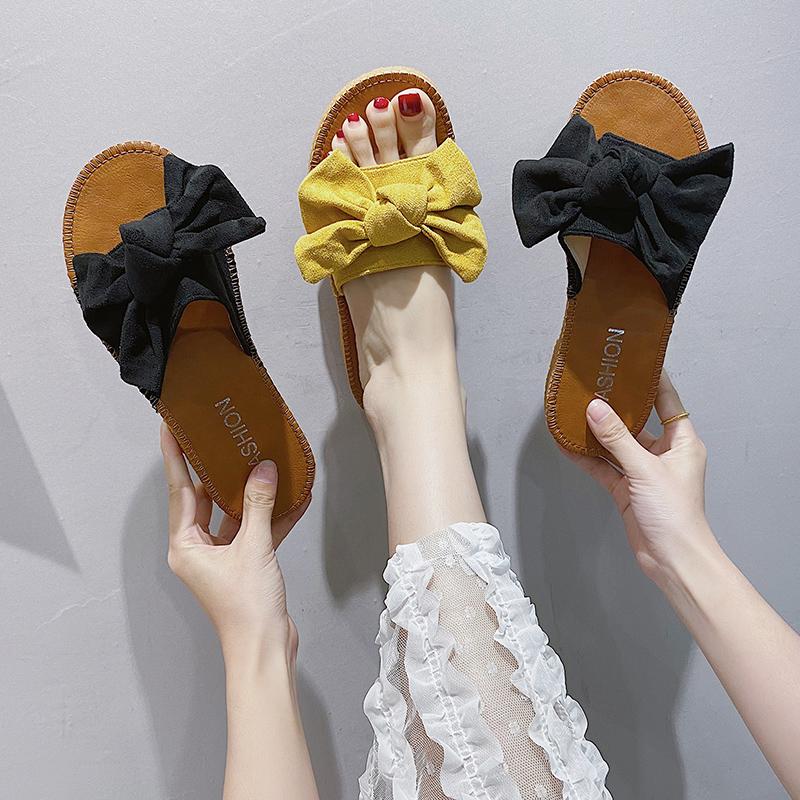 Fashion New Popular Slippers Casual Big Size Low Shoes Flower Slides Luxury Soft Flat Leisure Fabric Hoof Heels Fashion Floral Cotton